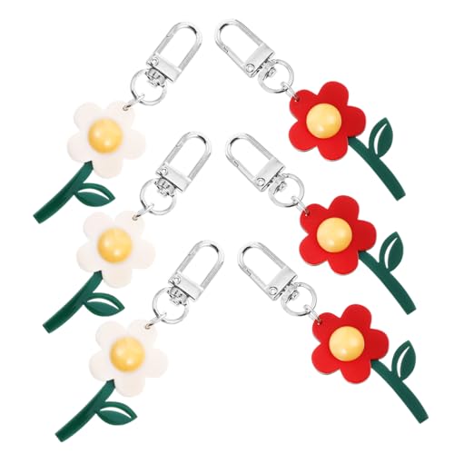 OATIPHO 8stücke Blumen Schlüsselanhänger Farbenfrohe Schlüsselringe Schicke Schlüsselanhänger Für Taschen Und Schlüssel Einzigartige Und Ansprechende Schlüsselornamente von OATIPHO