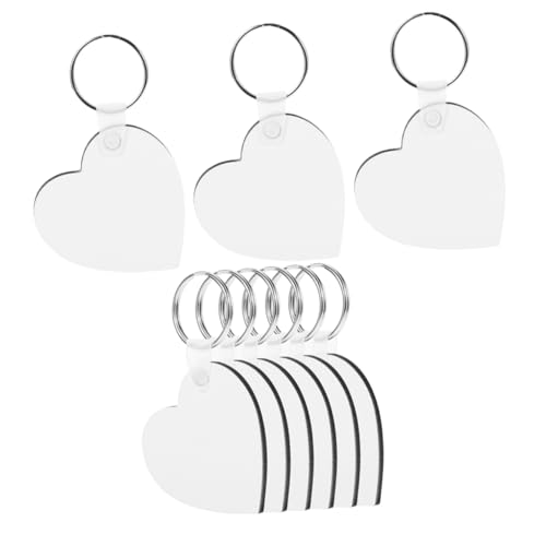 OATIPHO Herzförmige Sublimations-schlüsselanhänger - 8 Stück Bastelrohlinge - Personalisieren Sie Ihre Schlüsselanhänger von OATIPHO