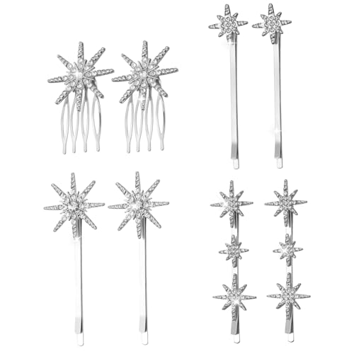 OATIPHO 8stücke Stern-haarnadeln Mit Strasssteinen Dekorative Haarnadeln Haarschmuck Für Frauen Zum Stylen Von Hochsteckfrisuren Zöpfen Und Wellen Robuste Haarspangen von OATIPHO