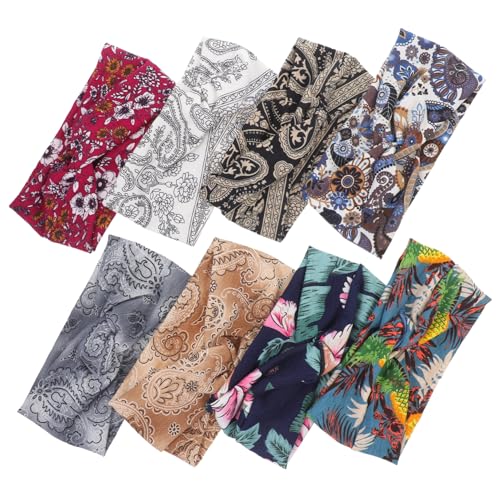 OATIPHO 8stücke Stirnbänder Für Sport Und Yoga Feuchtigkeit Absorbierend Anti-rutsch-design Schnell Trocknend Für Damen von OATIPHO