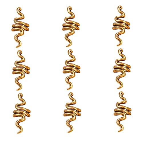 OATIPHO 9Stücke Teiliges Dreadlock Haar Zubehör aus Vintage Schlangen Haarringe für Zöpfe Flexibles und Einfach zu Installierendes Haarschmuck für Dreadlocks und Frisuren von OATIPHO