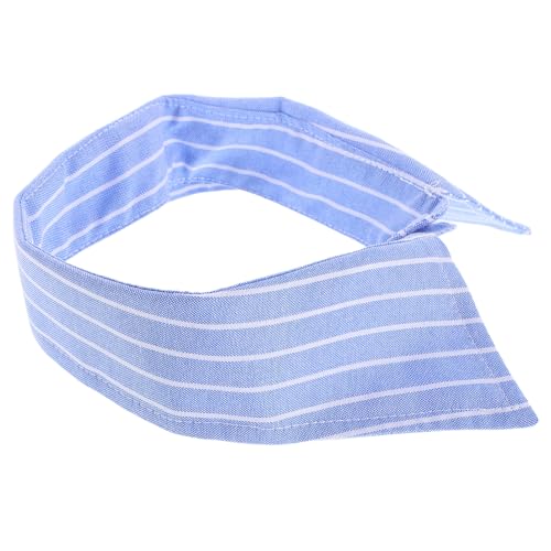 OATIPHO Abnehmbarer Damen Fake Collar Blau Gestreift Vielseitiger Kurzer Kragen aus Atmungsaktivem Polyester Einfache Befestigung Modisches Accessoire für Blusen Pullover und Hemden von OATIPHO