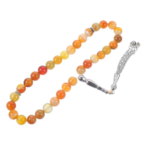 OATIPHO 33 Tespih-perlenarmband Aus Reinem Achat Religiöser Rosenkranzschmuck Für Männer Und Frauen 10 Mm Tigerachat-perlen Gebetszubehör Modisches Armband von OATIPHO