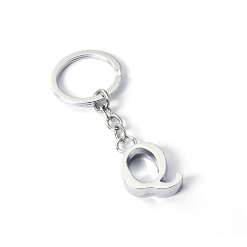 OATIPHO Alphabet Buchstabe q Schlüsselanhänger Kreativer Legierungs Charm Für Handtaschen Handys Stilvoller Schlüsselring Für Buchstabenliebhaber Silberfarben Für Und Anlässe von OATIPHO