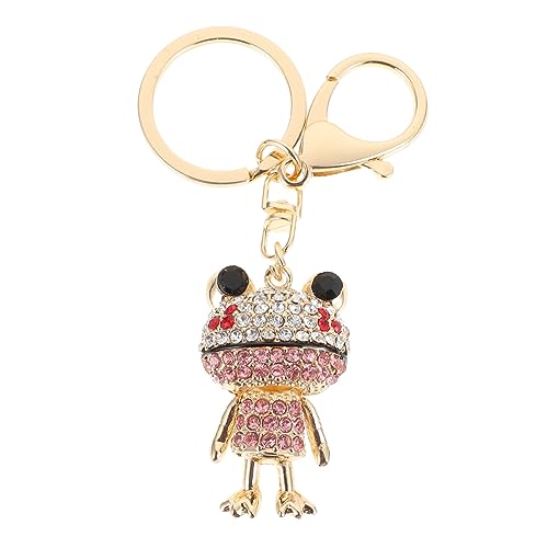 OATIPHO Kreativer Frosch Schlüsselanhänger Mit Strasssteinen Niedlicher Metallanhänger Für Taschen Und Schlüssel Als Dekoration Und Für Tierliebhaber von OATIPHO
