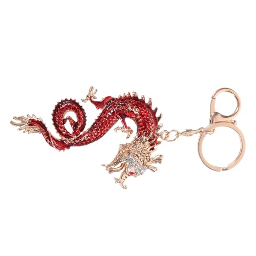 OATIPHO Dragon Keychain Aus Chinesischer Schlüsselanhänger Mit Funkelndem Charme Und Drachenmotiv Perfekter Taschenanhänger Für Auto Und Handtasche Traditionellem von OATIPHO