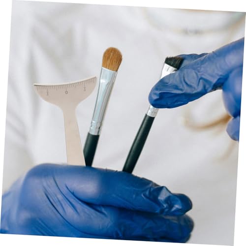 OATIPHO Bag Lineal werkzeug Essenz-Eyeliner Pupillenabstandsmessgerät Eyeliner-Stempel Lineal zum Messen der Augenbrauen Bandmaßnahmen Messlineal für Augenbrauen pd Rostfreier Stahl Silber von OATIPHO