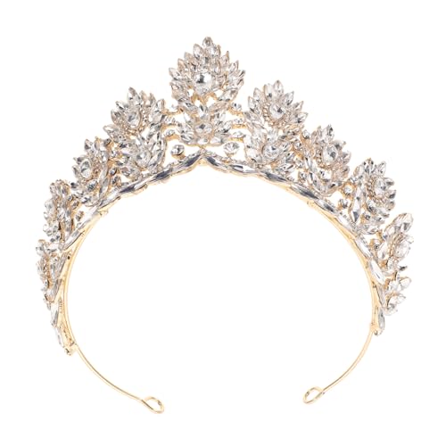OATIPHO Barock Hochzeit Krone für Braut Leichter Rhinestone Tiara Haarschmuck Vintage Brautaccessoire für Geburtstag Abschlussball und Besondere Anlässe Komfortabel und Funkelnd von OATIPHO