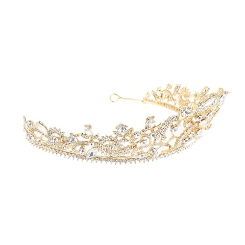 OATIPHO Barock Stil Brautkrone Haarschmuck Shiny Brautschmuck Tiara Prop Legierung Strass Kopfschmuck für Hochzeit Braut von OATIPHO