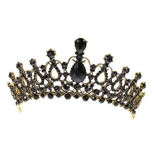 OATIPHO Barock Tiara Damen Kopfschmuck Alloy Kristallkrone Braut Hochzeit Stirnband Leicht für Bankett und Party von OATIPHO