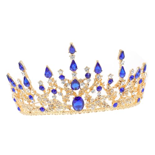 OATIPHO Barocke Hochzeit Krone Tiara mit Strasssteinen Brautkopfschmuck Accessoire Luxuriöses Design für Hochzeitsfeiern Abschlussbälle und Besondere Anlässe von OATIPHO