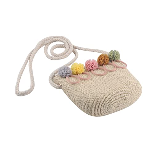 OATIPHO Beige Geflochtene Strandtasche für Mädchen Kleine Boho Umhängetasche Leichte Rattan Tasche für Sommer Outdoor Reisen und Alltag Modische Strandtasche von OATIPHO