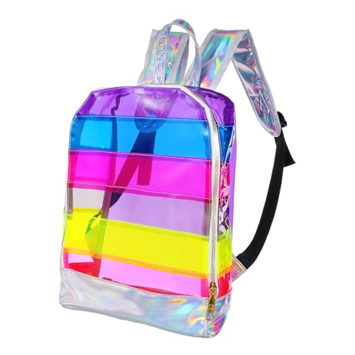 OATIPHO Bezaubernde Büchertasche Für Kinder Glänzender Regenbogen-Rucksack Schultasche Mit Platz Für Bücher Und Snacks von OATIPHO