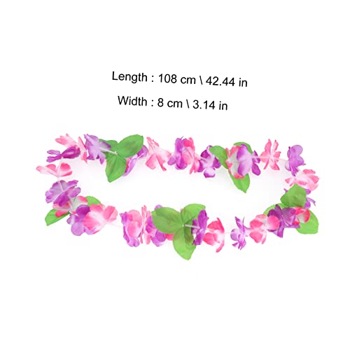 OATIPHO Blumen Haarband für Mädchen 4 Stück Hawaii Stirnband Armband Halskette Floral Haarschmuck für Partys Hautfreundliches Stoffmaterial von OATIPHO