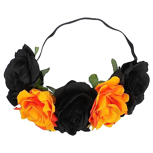 OATIPHO Blumenkranz Haarband mit Rosen für Halloween Weihnachten und Hochzeiten Accessoire für Damen Bequem und Langlebig für Partys und Fotoshootings von OATIPHO