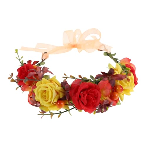 OATIPHO Blumenkranz für Hochzeiten und Feste Haarschmuck Accessoire für Mädchen Fotodekor und Brautkopfschmuck von OATIPHO