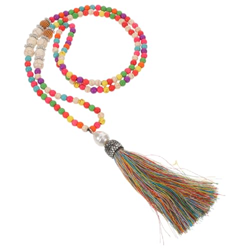 OATIPHO Boho Perlenkette mit Farbigen Quasten Handgefertigte Lange Halskette Vintage Stil Lange Strickketten Schmuck für Partys Strand und Alltag OATIPHO Boho Perlenkette mit Farbigen Quasten Handgefertigte Lange Halskette Vintage Stil Lange Strickketten Schmuck für Partys Strand und Alltag von OATIPHO