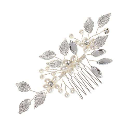 OATIPHO Braut Haarkamm mit Perlen und Strasssteinen Eleganter Haarschmuck für Hochzeiten Partys und Proms und Auffällig für Damen und Mädchen von OATIPHO