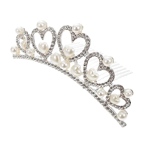 OATIPHO Braut Perlen Tiara Hochzeitskrone Eleganter Haarschmuck für Hochzeit Geburtstag Party Damen Bridal Headpiece Schmuck von OATIPHO
