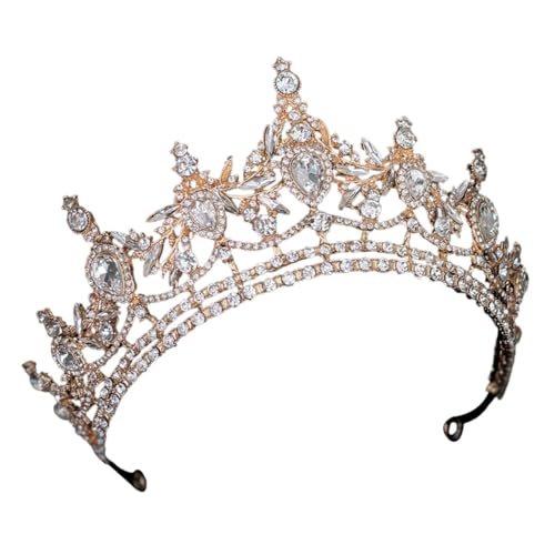 OATIPHO Braut Stirnband Mit Strass-krone Für Hochzeit Festzugskronen Für Frauen Hochzeitskopfschmuck Brautschmuck Aus Zinklegierung Unempfindlich Gegen Verblassen Und Verformungen von OATIPHO