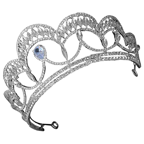 OATIPHO Braut Tiara Stirnband Silber Hochzeit Haarschmuck Leichtgewichtiger Haarschmuck für Hochzeitskleid Geburtstagsfeier Festzug Karneval und Cosplay von OATIPHO