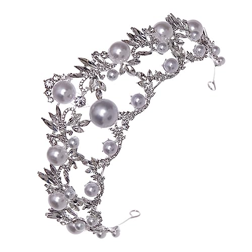 OATIPHO Braut Tiara mit Strass und Perlen Komfortables Langlebiges Diadem für Hochzeit Junggesellenabschied und Festliche Anlässe Kopfschmuck für Besondere von OATIPHO
