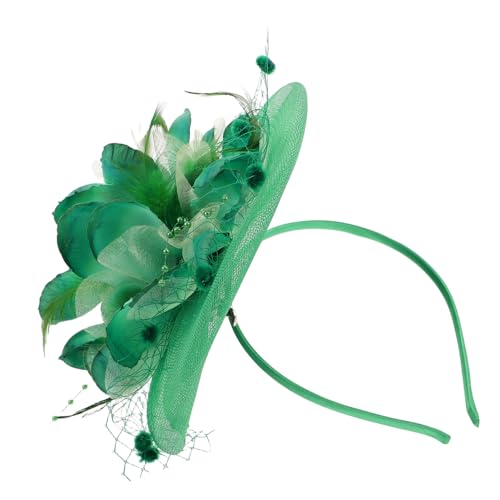 OATIPHO Bridal Mesh Perlen Fascinator Haarschmuck Für Hochzeiten Vintage Hut Mit Federn Eleganter Haarclip Für Tea Parties Und Feiern Handgefertigte Damenaccessoires von OATIPHO