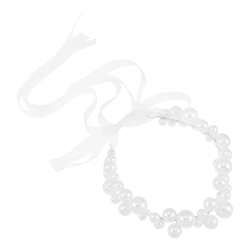OATIPHO Brautkopfbedeckung Perlenhaarbänder Perlenhaarspangen Für Frauen Hochzeitsgeschenke Haarreifen Perlenkrone Perlengeflochtene Haarspangen Perlenkopfschmuck Perlenstirnbänder Für von OATIPHO
