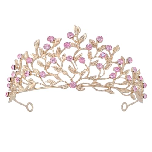 OATIPHO Brautkrone Braut-Tiara Stirnband Mit Juwelen Besetzt Barock-Königin-Krone Hochzeit Party Haarschmuck Eleganter Kopfschmuck Für Frauen von OATIPHO