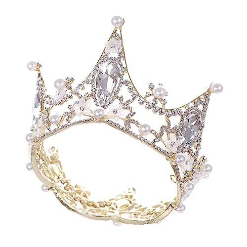OATIPHO Brautkrone Hochzeit Tiara Strass Haarschmuck Perlen Stirnband Kopfschmuck Für Brautjungfern von OATIPHO