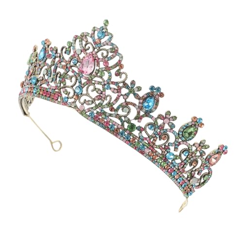 OATIPHO Brautkrone mit Funkelnden Kristallen Langlebige Legierung Barocke Tiara für Hochzeit Festzug und Schönheitswettbewerbe Eleganter Haarschmuck für Damen von OATIPHO