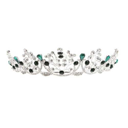 OATIPHO Brautkrone mit Funkelnden Strasssteinen Accessoire Fotografie Requisiten für Einzigartiger Haarschmuck Silber und Grün für Besondere Anlässe OATIPHO Brautkrone mit Funkelnden Strasssteinen Accessoire Fotografie Requisiten für Einzigartiger Haarschmuck Silber und Grün für Besondere Anlässe von OATIPHO