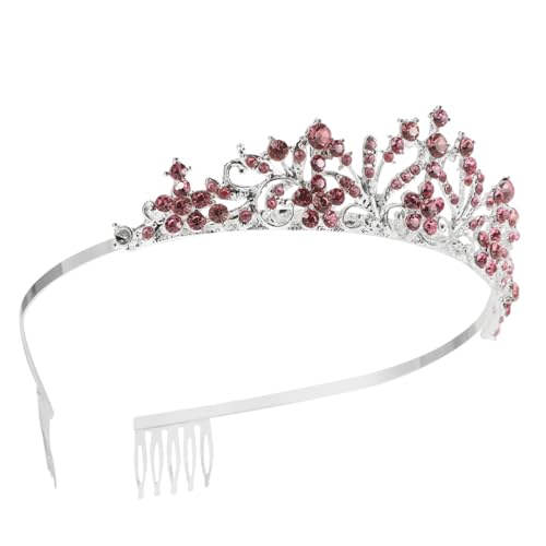 OATIPHO Brautkrone mit Strasssteinen Haarschmuck für Hochzeiten Hochwertiges Kopfband für Bräute und Brautjungfern Stilvolles Accessoire Rosé Bequem und Anpassbar für Kopfgrößen von OATIPHO