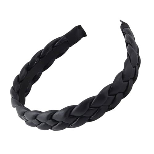 OATIPHO Geflochtenes Haarband Für Party Und Festival Breites Stirnband Aus Hochwertigem Pu Und Kunststoff Bezaubernder Kopfschmuck Für Damen von OATIPHO