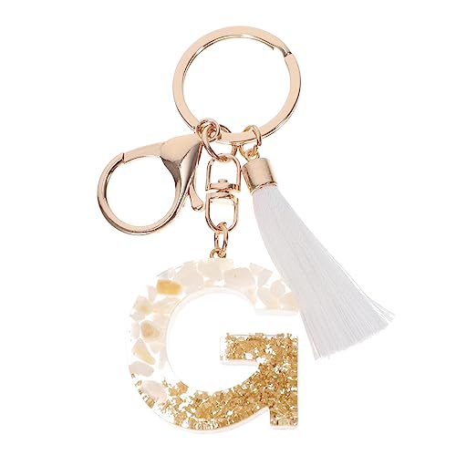 OATIPHO Zarte Alphabet Buchstaben Schlüsselanhänger Quaste Schlüsselanhänger Modische Tasche Dekorativ von OATIPHO