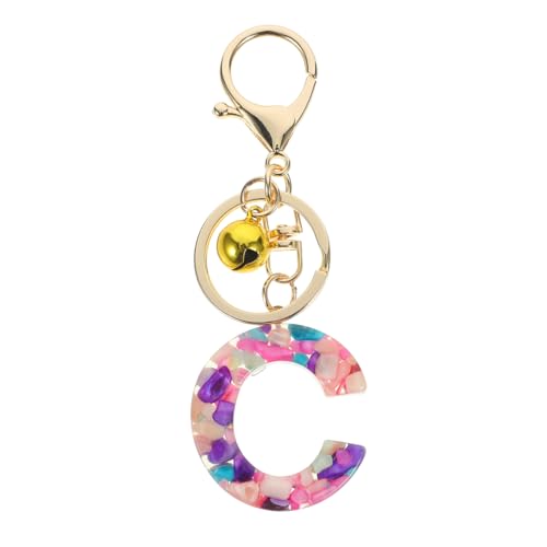 OATIPHO Handgefertigter Schlüsselanhänger Mit Buchstaben Aus Kunstharz – Schlüsselanhänger Für Damen Autoanhänger Für Geldbörsenanhänger von OATIPHO