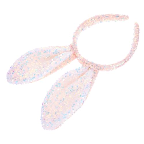 OATIPHO Bunny Ears Haarreif mit Glitzer für Osterhasen Stirnband Kostüm Partys und Fotorequisiten Niedliches Hasenohren Design Bequem und Auffällig für Tier Themenfeiern von OATIPHO