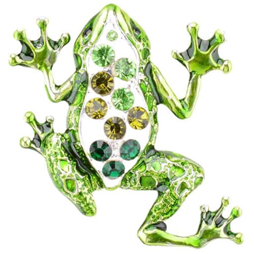OATIPHO Bunte Frosch Brosche Pin Eleganter Strickjacken Schmuck Damen Kleidung Accessoire Geschenk für Besondere Anlässe Wie Hochzeit Valentinstag Geburtstag von OATIPHO