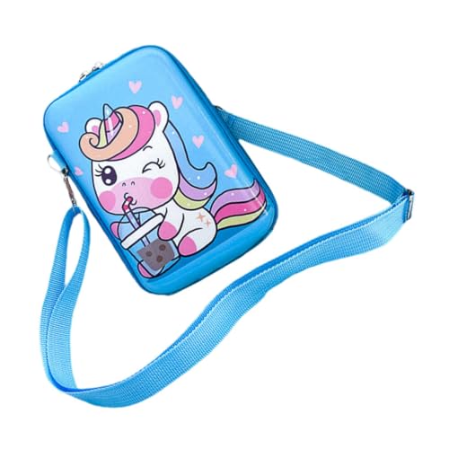 OATIPHO Cartoon-Geldbörse kindertasche badetasche kindergeldbeutel geldbörsen kindergeldbörsen Geldbörse aus PVC einzelne Umhängetasche PVC-Cartoon-Tasche Sky-Blue von OATIPHO