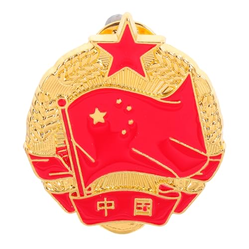 OATIPHO Anstecknadel Mit Chinesischer Roten Flagge Und Fünf Sternen Legierungsbrosche Für Kleidung Rucksäcke Und Hüte Retro-design Für Nationalfeiertage von OATIPHO