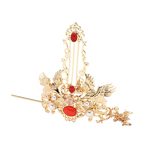OATIPHO Chinesische Haarkrone Haarstab Retro Haarschmuck für und Mädchen Traditionelle Haaraccessoires mit Kunstperlen für Hochzeiten und Cosplay von OATIPHO