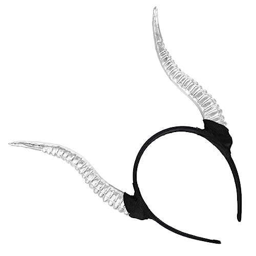 OATIPHO Croissant-stirnband Halloween-haarreifen Kostüm Cosplay Hörner Gothic Horn Headband Teufel Stirnband Kostüm-stirnband Sheep Cosplay Horn Gotisch Geschenk Plastik Niedlich Fräulein von OATIPHO