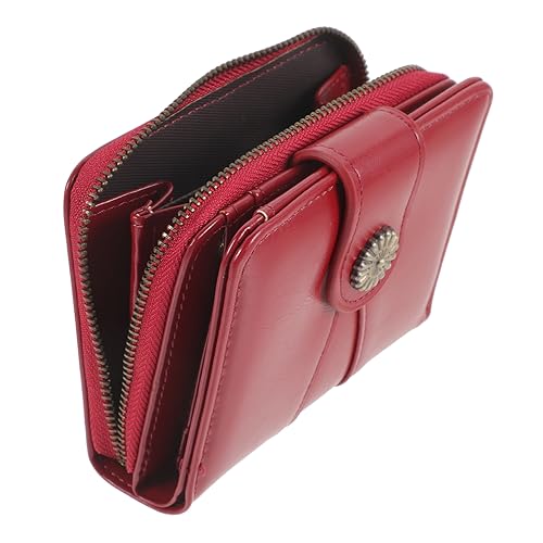 OATIPHO Damen Compact Geldbörse Aus Öl-wachs Stilvolle Kleine Geldtasche Für Frauen Handlich Und Leicht Für Karten Und Münzen von OATIPHO