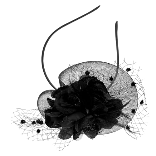 OATIPHO Damen Fascinator Kopfstück mit Blumen und Netzdesign für Hochzeit Teepartys Cosplay und Aufführungen Eleganter Haarschmuck für Besondere Anlässe von OATIPHO