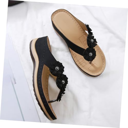 OATIPHO Damen Sandalen Sommer Plateau Keilabsatz Rutschfest Bequeme Strand Schuhe Schwarz Modische Leichte Damenslipper für Freizeit und Alltag OATIPHO Damen Sandalen Sommer Plateau Keilabsatz Rutschfest Bequeme Strand Schuhe Schwarz Modische Leichte Damenslipper für Freizeit und Alltag von OATIPHO