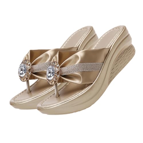 OATIPHO Damen Sandalen Sommer Strandschuhe mit Wasser Schmuck Verzierung Plateau Sohle Bequeme Sandaletten für Freizeit Indoor Outdoor Geeignet OATIPHO Damen Sandalen Sommer Strandschuhe mit Wasser Schmuck Verzierung Plateau Sohle Bequeme Sandaletten für Freizeit Indoor Outdoor Geeignet von OATIPHO
