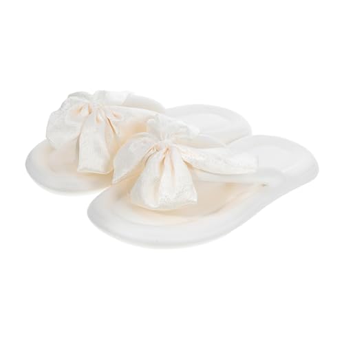 OATIPHO Sommersandalen Für Damen Mit Schleife Aus Seidenstoff Flach Leicht Für Strand Reisen Outdoor-spaziergänge Lässig Praktisch Für Sommer von OATIPHO