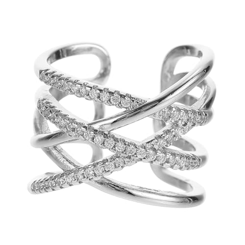 OATIPHO Diamant-ring Ringe Für Mädchen Trendige Ringe Fingerring Strassringe Mädchen Klingelt Ring Für Mädchen Ring Für Frauen Modering Damenring Kupfer Dropshipping Fräulein Schmuck von OATIPHO