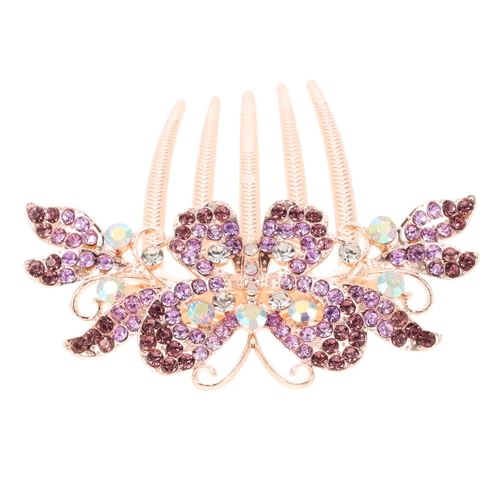 OATIPHO Diamanthaarkamm Dekorative Haarspangen Hochzeitshaarkamm Haarknotenzubehör Für Frauen Brautkopfbedeckung Französischer Haarkamm Haarschmuck Für Die Braut Brautkamm Violett Metall OATIPHO Diamanthaarkamm Dekorative Haarspangen Hochzeitshaarkamm Haarknotenzubehör Für Frauen Brautkopfbedeckung Französischer Haarkamm Haarschmuck Für Die Braut Brautkamm Violett Metall von OATIPHO