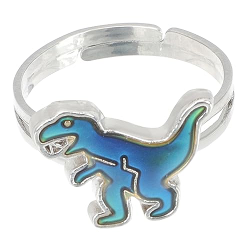 OATIPHO Dinosaurier-farbwechselring Fingerring Mädchen Klingelt Verstellbare Ringe Für Damen Vintage-ringe Für Frauen Ring Für Mädchen Hochzeitsring Schmuck Epoxid Temperatur Erfassen Kind von OATIPHO